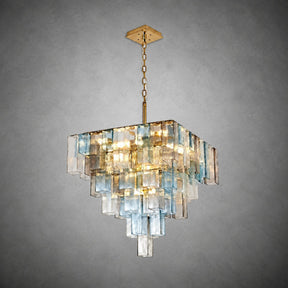 Chromatic Vault Chandelier  Artisan Murano Style