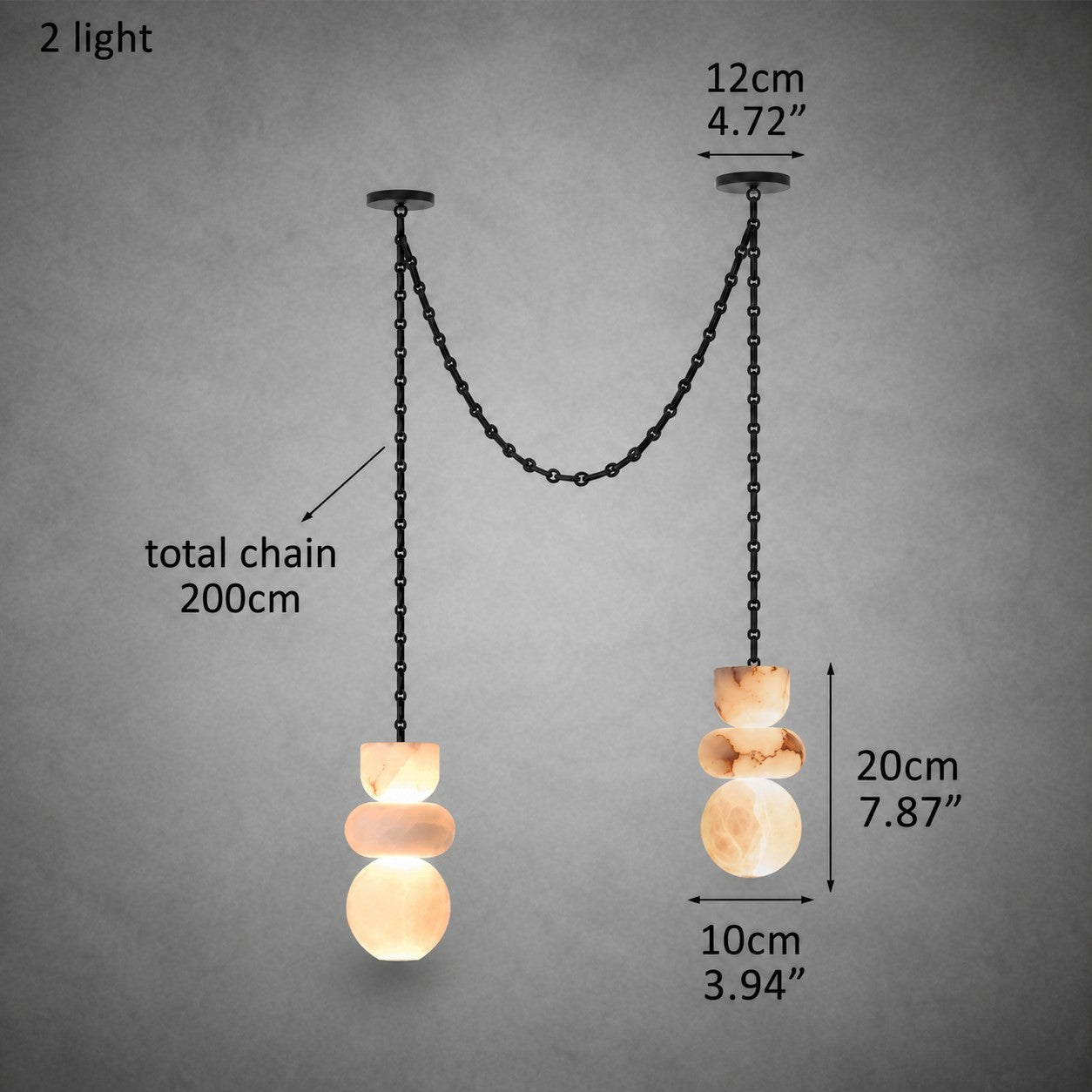Chandelier Marble Swag Pendant