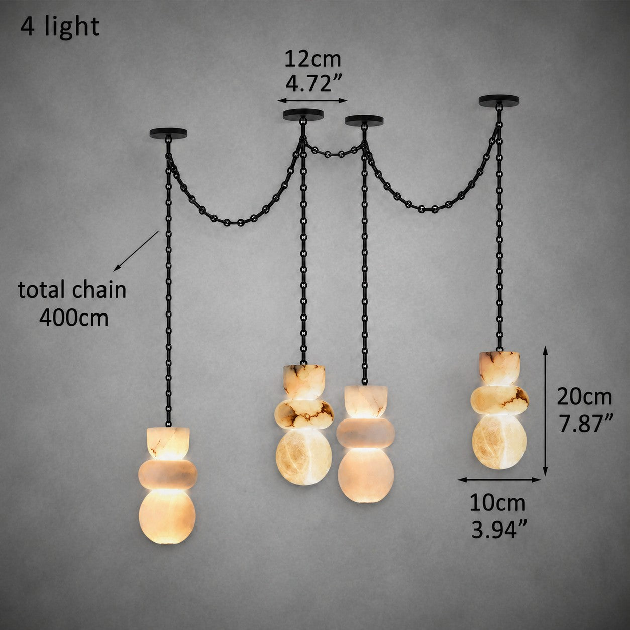 Chandelier Marble Swag Pendant