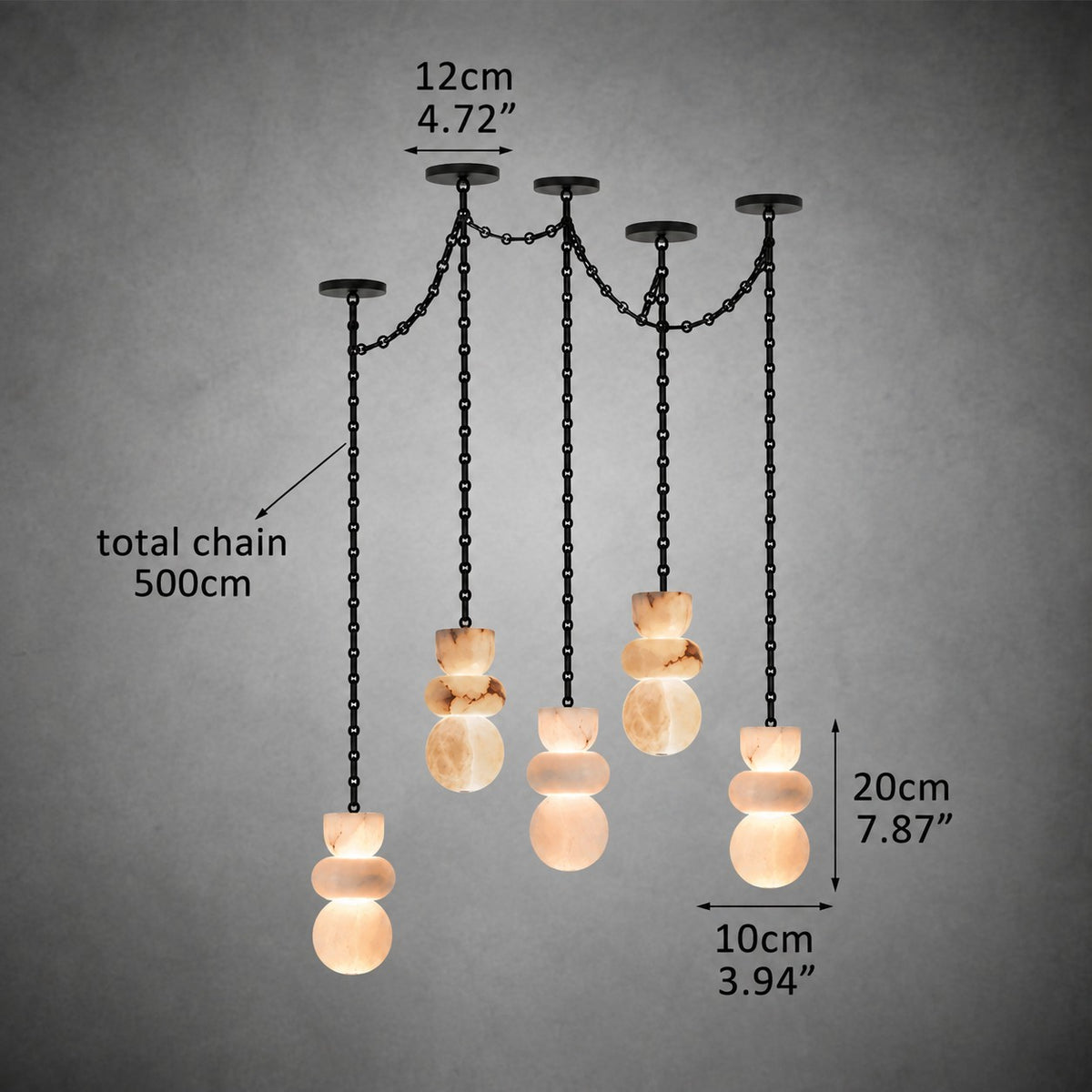 Chandelier Marble Swag Pendant