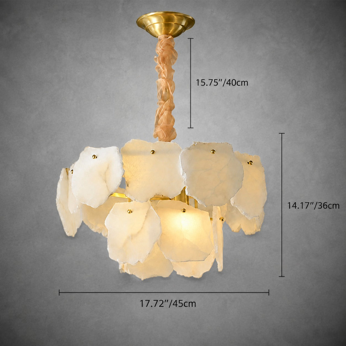 Celestara Living Room Chandelier Spanish Alabaster French Art Deco