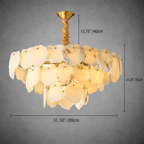 Celestara Living Room Chandelier Spanish Alabaster French Art Deco