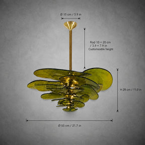 Living Room/Dining Room Chandelier – Artisan Murano Style Petal Cascade