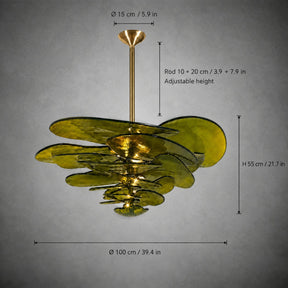 Living Room/Dining Room Chandelier – Artisan Murano Style Petal Cascade