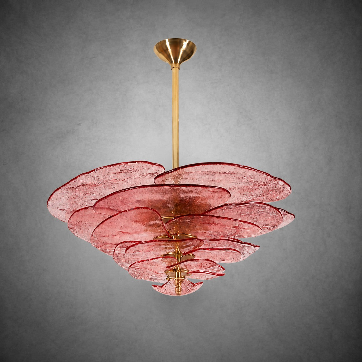 Living Room/Dining Room Chandelier – Artisan Murano Style Petal Cascade