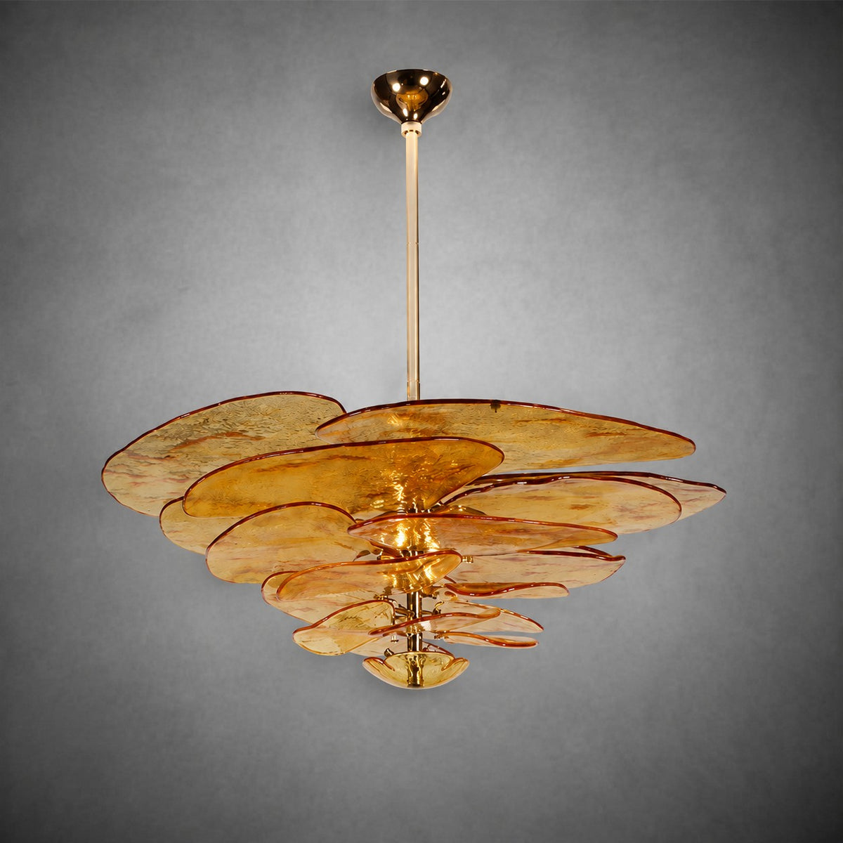 Living Room/Dining Room Chandelier – Artisan Murano Style Petal Cascade