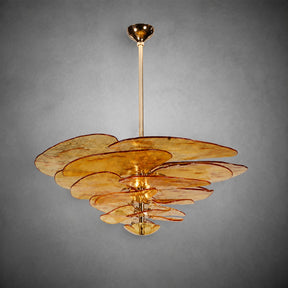 Living Room/Dining Room Chandelier – Artisan Murano Style Petal Cascade