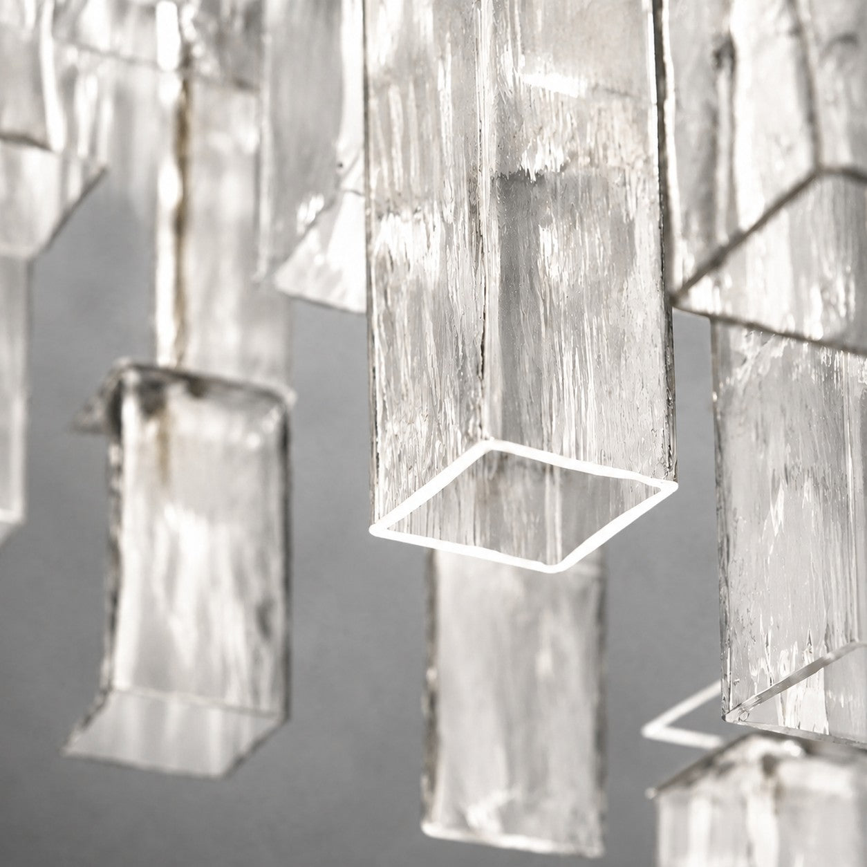 Chandelier Flush Mount Art Deco Glass