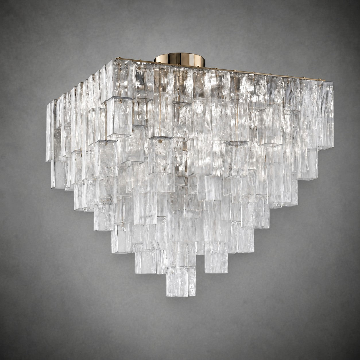 Chandelier Flush Mount Art Deco Glass