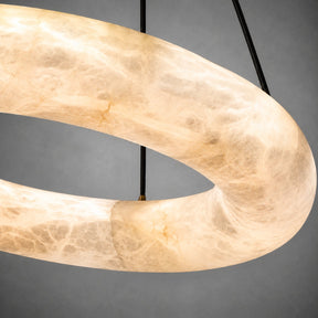 Orbisara Living Room Ring Pendant Spanish Alabaster Minimalist