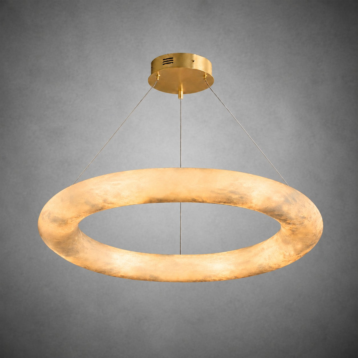 Orbisara Living Room Ring Pendant Spanish Alabaster Minimalist