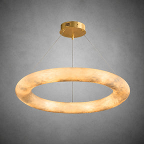 Orbisara Living Room Ring Pendant Spanish Alabaster Minimalist