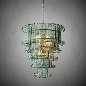Tiered Chandelier  Murano-Style Glass