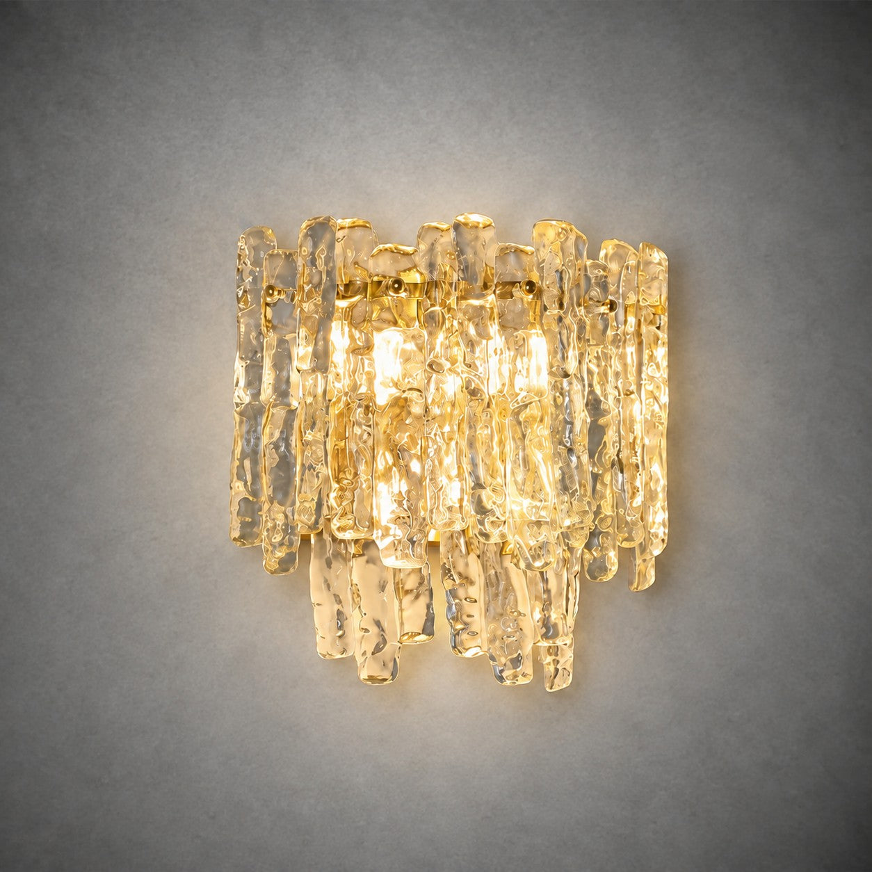 Wall Sconce  Murano-Style Textured Glass