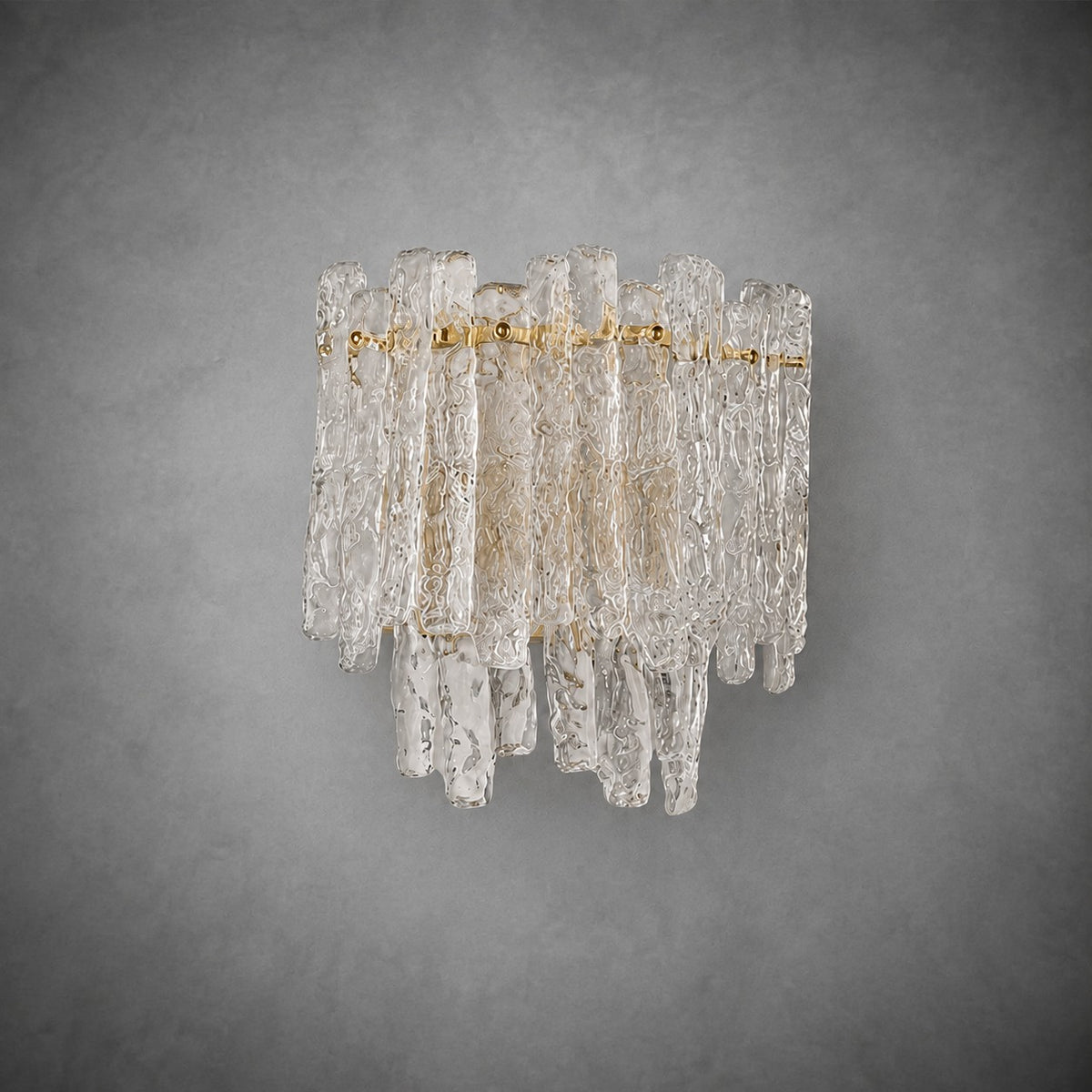 Wall Sconce  Murano-Style Textured Glass