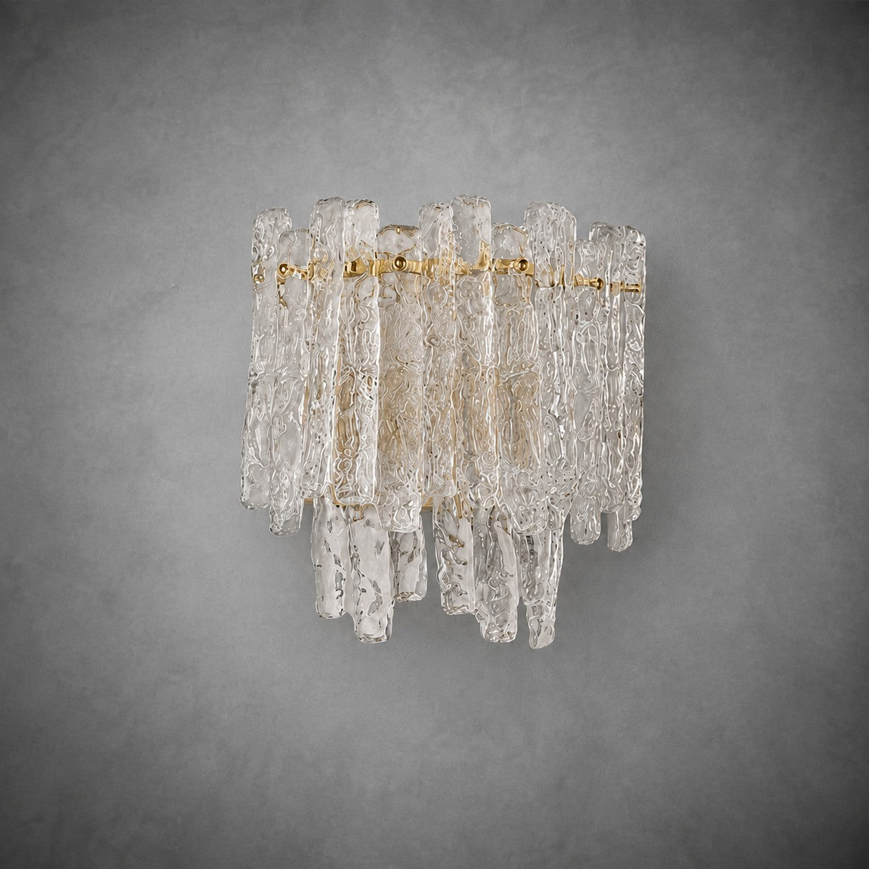 Wall Sconce  Murano-Style Textured Glass