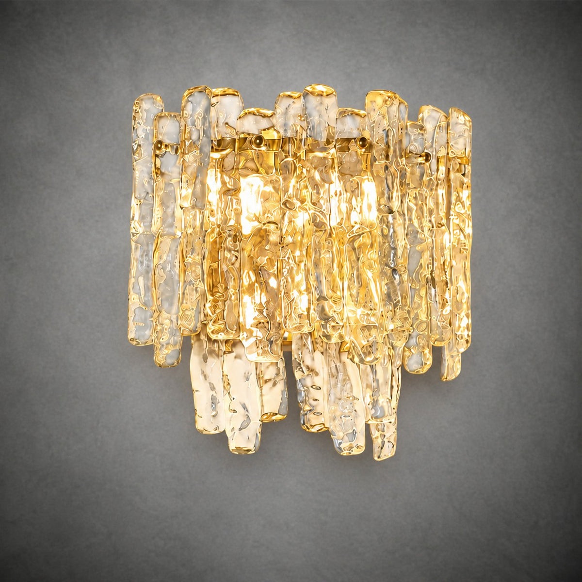 Wall Sconce  Murano-Style Textured Glass
