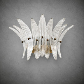 Wall Sconce Sculptural Floral Glass Style