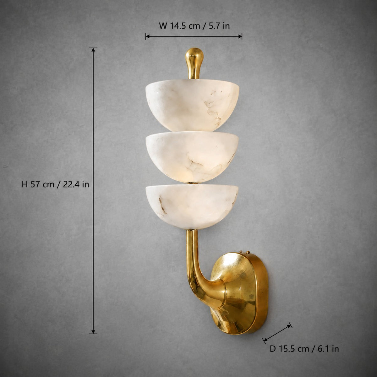 Calista Living Room Wall Sconce  Spanish Alabaster Mid-Century Modern