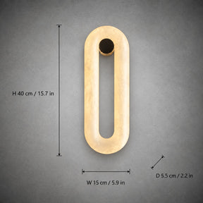 Valora  Living Room Wall Sconce Spanish Alabaster Minimalist