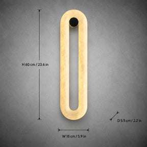 Valora  Living Room Wall Sconce Spanish Alabaster Minimalist