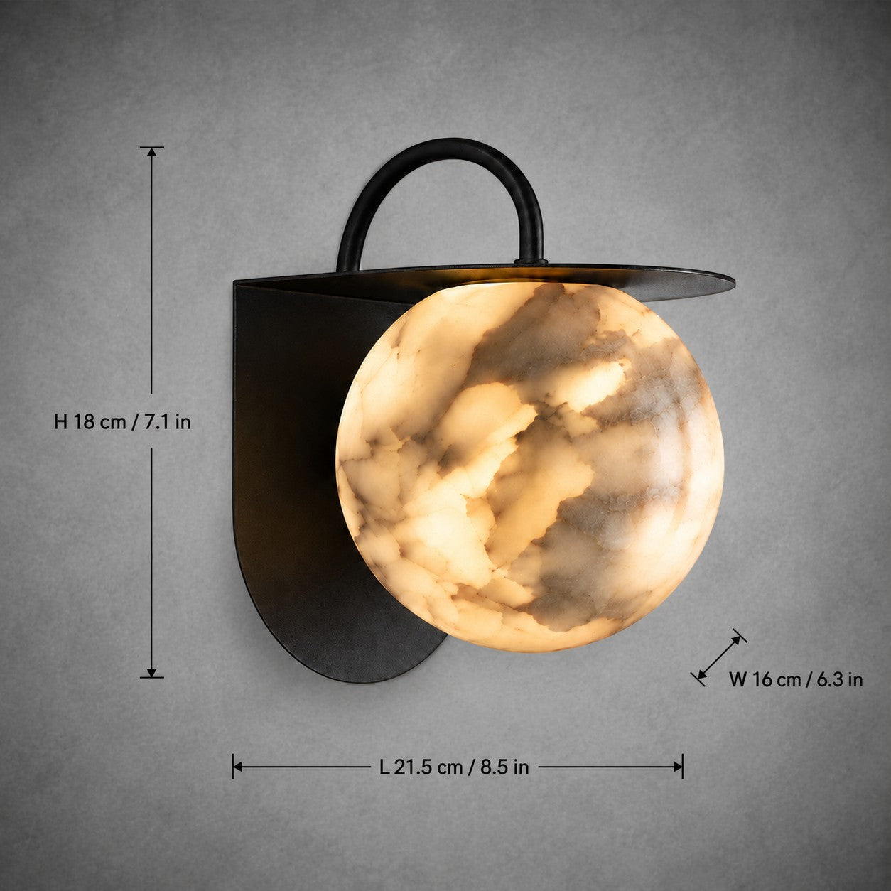 Novera  Living Room Wall Sconce  Spanish Alabaster Contemporary