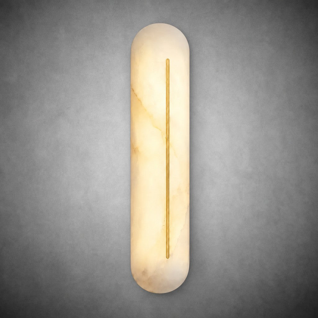 Valora  Living Room Wall Sconce  Spanish Alabaster Minimalist