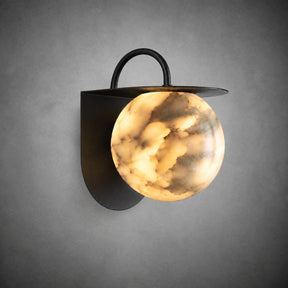 Novera  Living Room Wall Sconce  Spanish Alabaster Contemporary