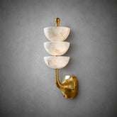 Calista Living Room Wall Sconce  Spanish Alabaster Mid-Century Modern