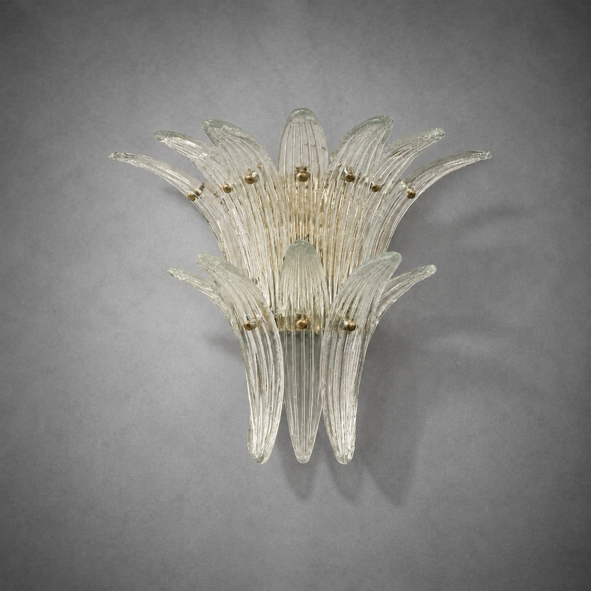 Wall Sconce Two-Tier Glass Leaf Style