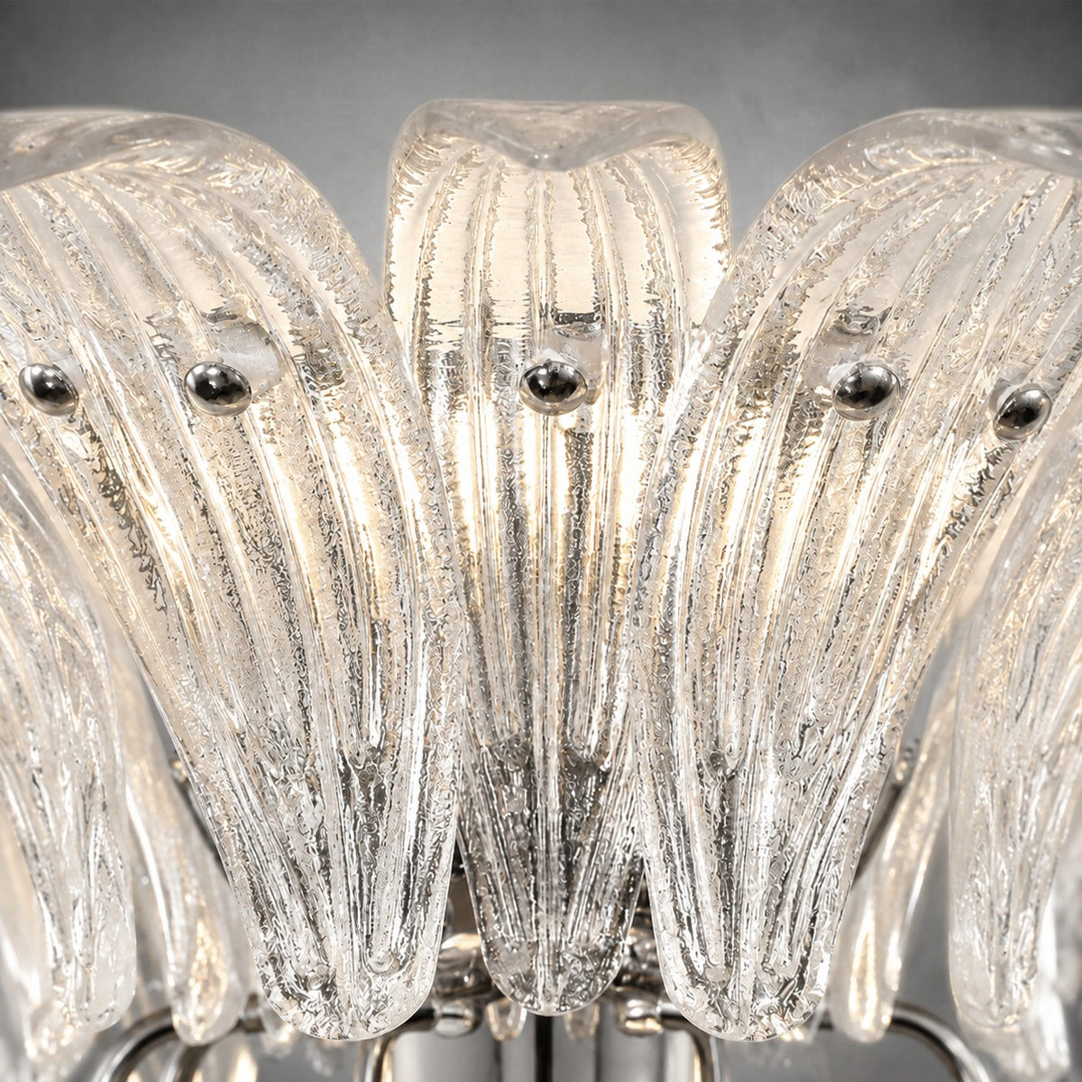 Wall Sconce Two-Tier Glass Leaf Style