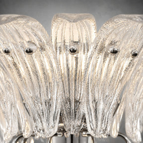 Wall Sconce Two-Tier Glass Leaf Style