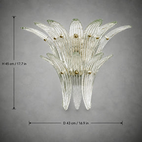Wall Sconce Two-Tier Glass Leaf Style