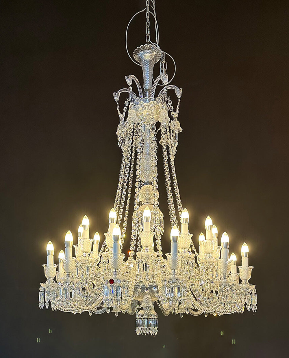 Long 24 Lights Clear Zenith Bacara Chandelier Crystal Lighting