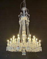Long 24 Lights Clear Zenith Bacara Chandelier Crystal Lighting
