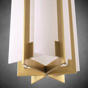 Lugano Modern Brass Chandelier - (Antique Brass Finish | Alabaster)