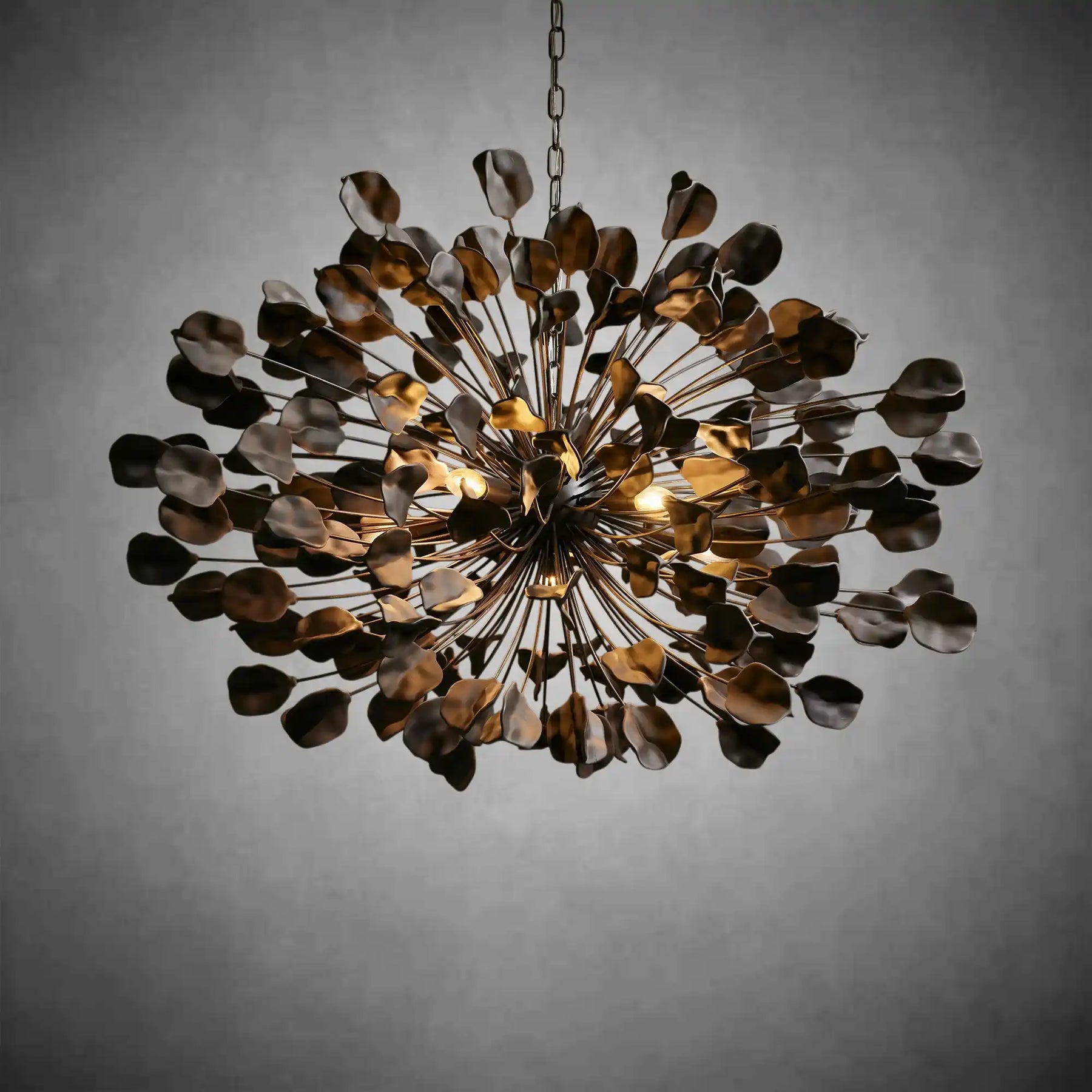 Lunaria Handcrafted Ceramic Petal Chandelier with Adjustable Drop
