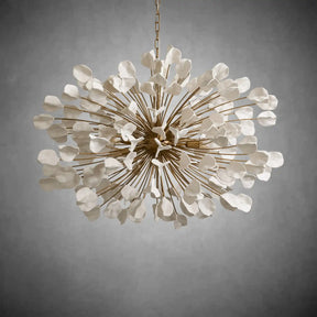 Lunaria Handcrafted Ceramic Petal Chandelier with Adjustable Drop