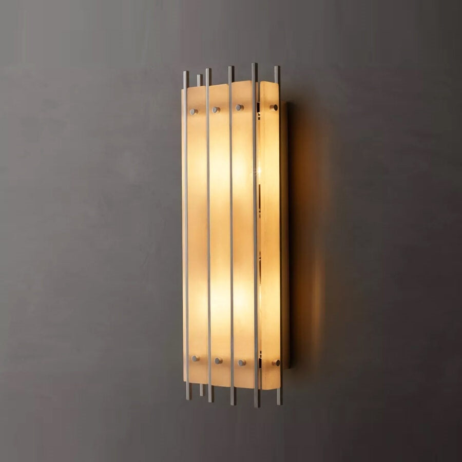 Lux Marcus Alabaster Grand Rectangular Sconce