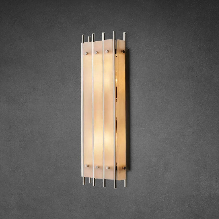 Lux Marcus Alabaster Grand Rectangular Sconce
