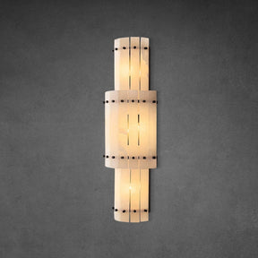 Lux Marcus Alabaster Grand Round Sconce