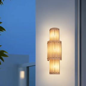 Lux Marcus Alabaster Grand Round Sconce