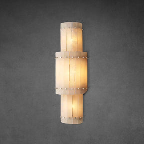 Lux Marcus Alabaster Grand Round Sconce