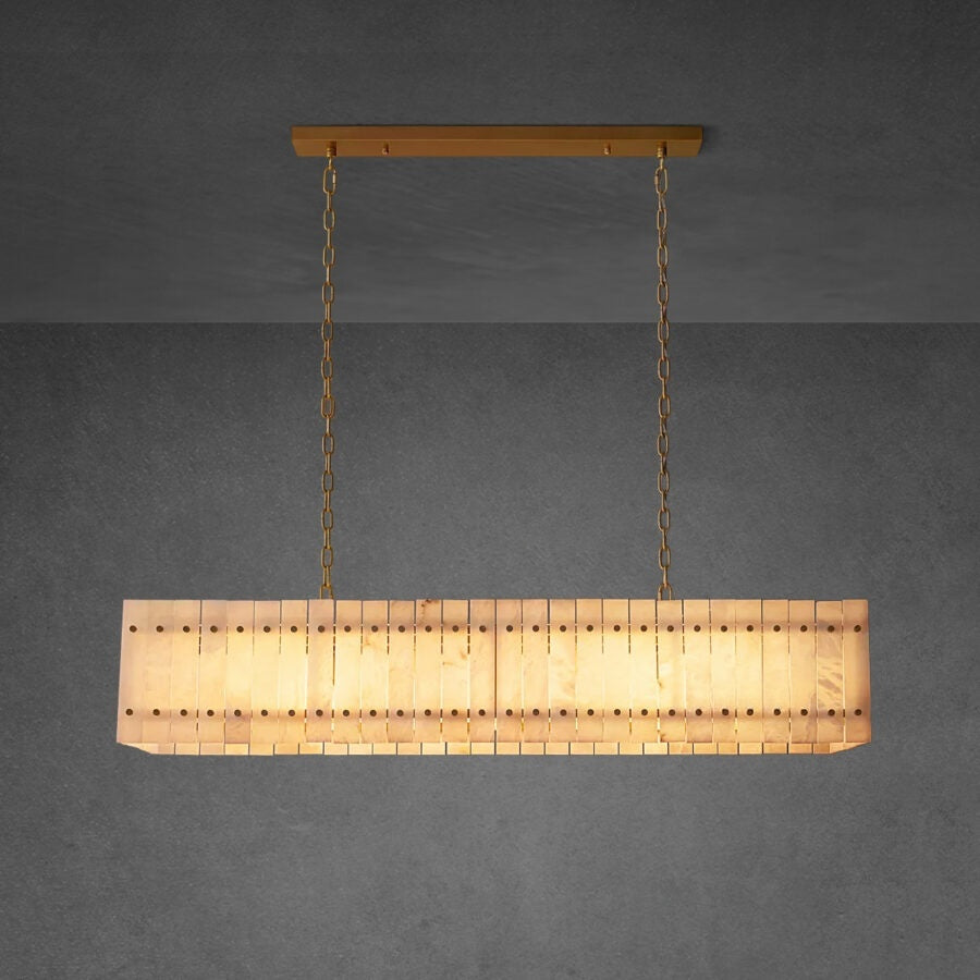 Lux Marcus Alabaster Linear Chandelier 54″