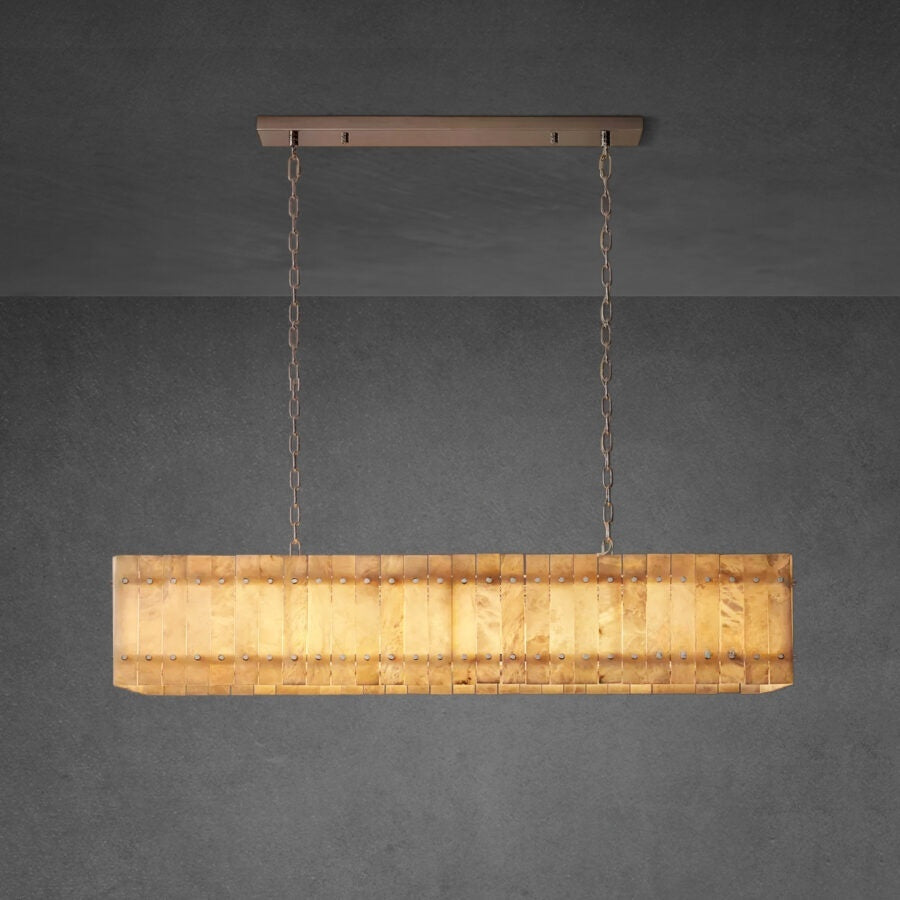 Lux Marcus Alabaster Linear Chandelier 54″