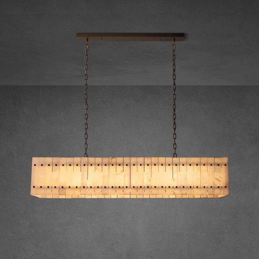 Lux Marcus Alabaster Linear Chandelier 54″