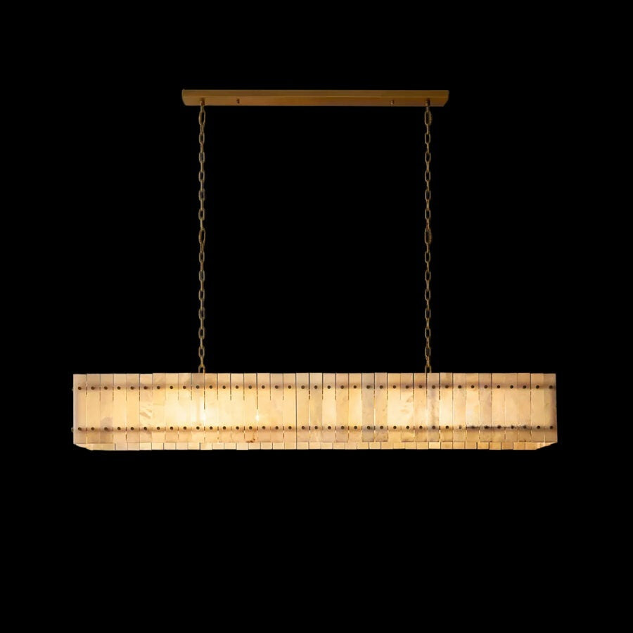 Lux Marcus Alabaster Linear Chandelier 72″