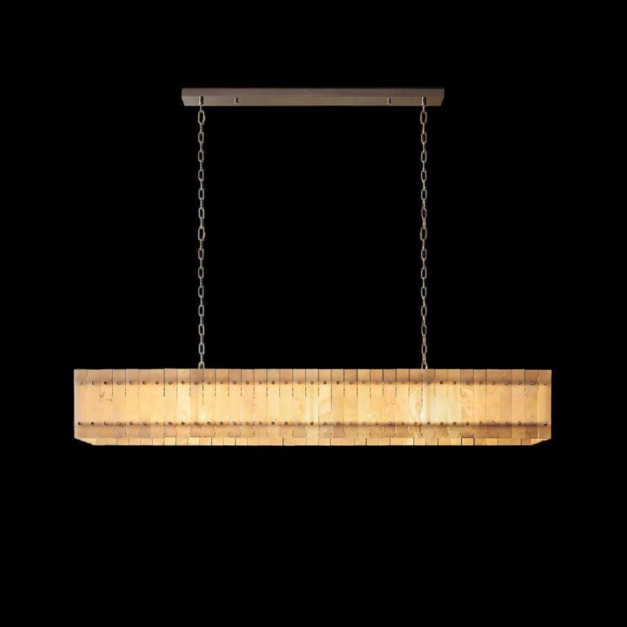 Lux Marcus Alabaster Linear Chandelier 72″