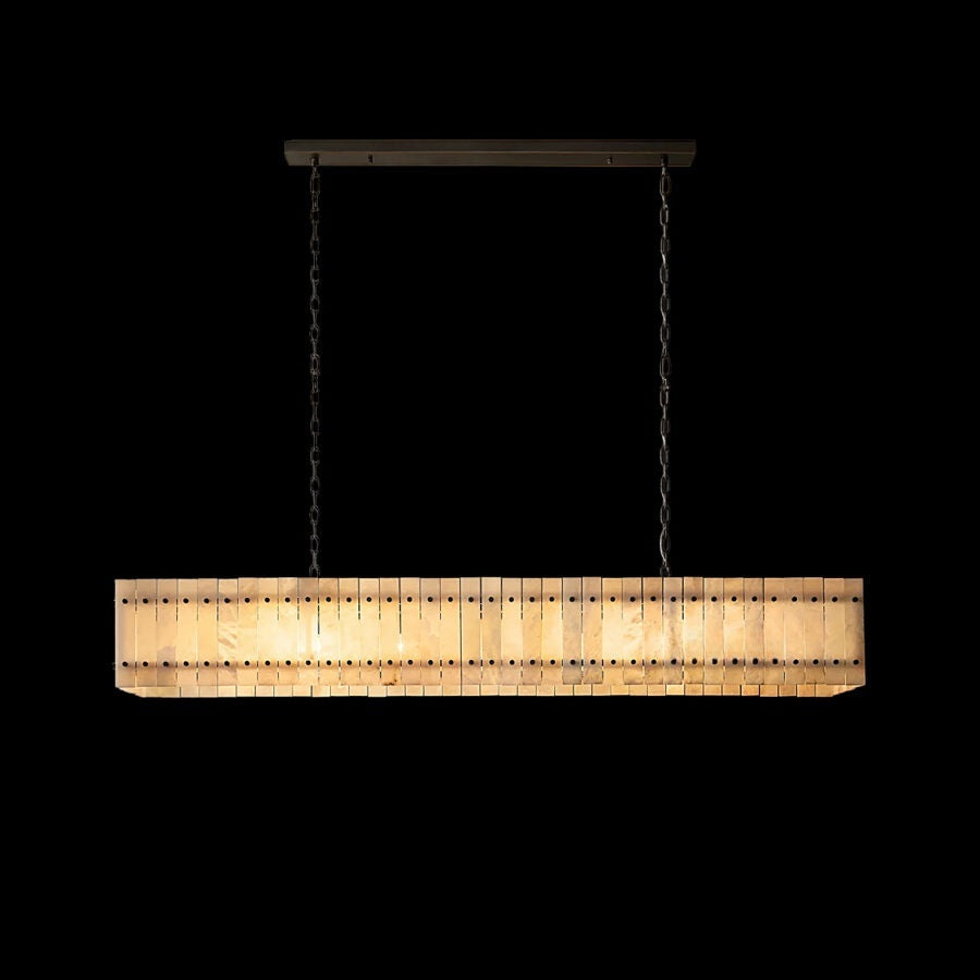 Lux Marcus Alabaster Linear Chandelier 72″
