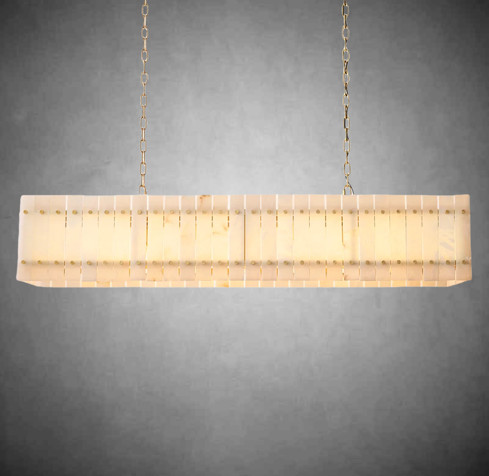 Lux Marcus Alabaster Linear Chandelier